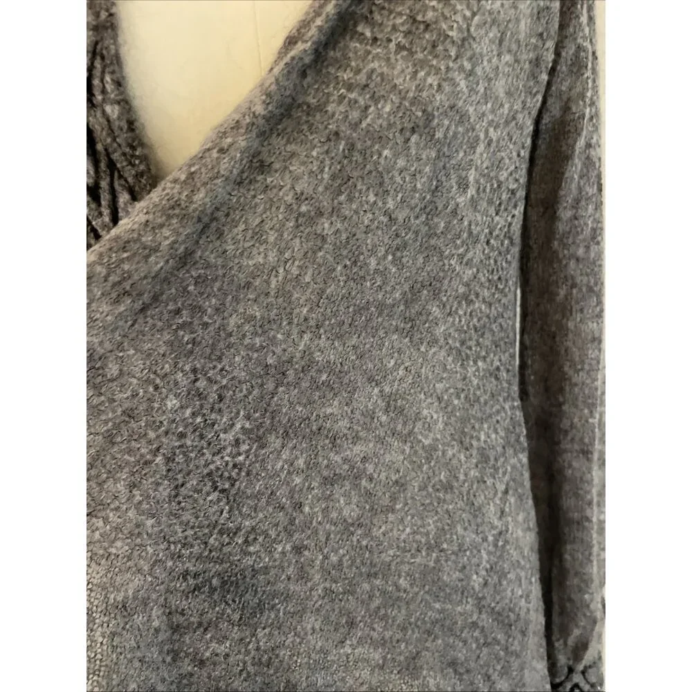 Siste's Italy Open Front Cardigan Duster Women's M Gray Mixed Weave Witchy Goth